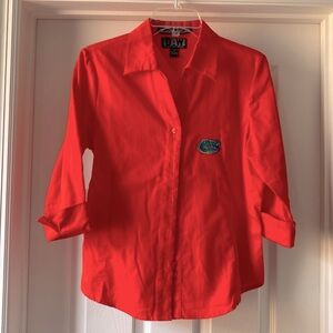 Florida Gators Orange Women's Button-Up Shirt
